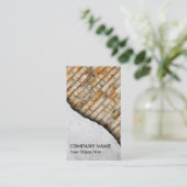 ブリッ芸術的ク&コンクリート壁建築 名刺 (スタンド正面)