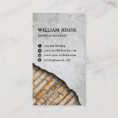 ブリッ芸術的ク&コンクリート壁建築 名刺 (裏面)