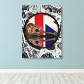 ブリティアンのギター キャンバスプリント (インサイチュ (ウッドフロア))