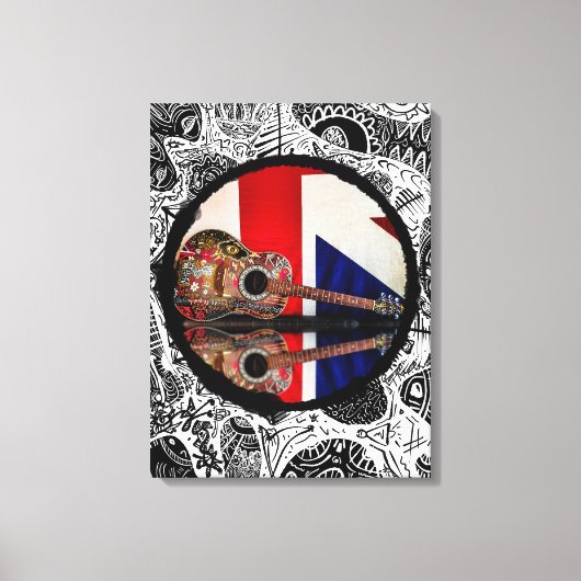 ブリティアンのギター キャンバスプリント (正面)