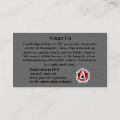 ブリティカスタムン彫りの石の外観のための ロイヤリティカード (裏面)