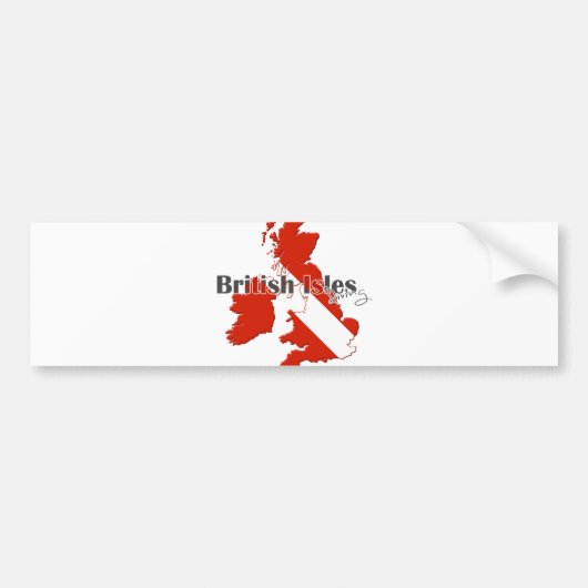 ブリティッシュアイレスダイビング バンパーステッカー (正面)