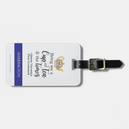 ブリティッシュアフタヌーンティーキュートクイーンビクトリアロイヤリティ ラゲッジタグ