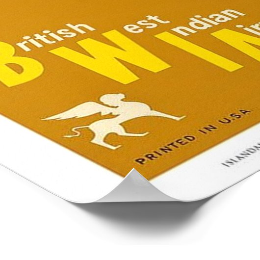 ブリティッシュウェストインディエアウェイズ ポスター (角)