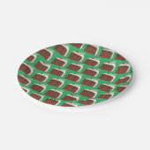 ブリティッシュクリスマスケーキスライスフェスティバルホリデーフード ペーパープレート (アングル)