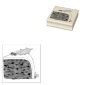 ブリティッシュクリスマスケーキスライスフェスティバルホリデーフード ラバースタンプ (押印)