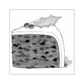 ブリティッシュクリスマスケーキスライスフェスティバルホリデーフード ラバースタンプ (インプリント)