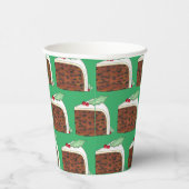 ブリティッシュクリスマスケーキスライスフェスティバルホリデーフード 紙コップ (右)