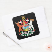 ブリティッシュコロンビアの紋章 スクエアシール (封筒)