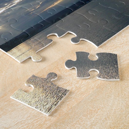 ブリティッシュコロンビアカナディアンシースケープの夕日 ジグソーパズル (側面)