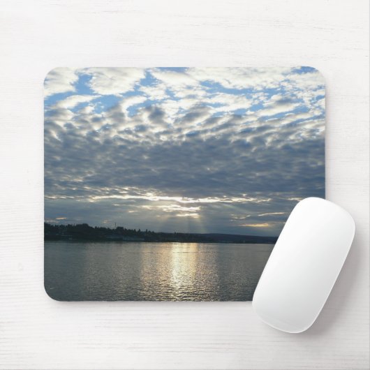 ブリティッシュコロンビアカナディアンシースケープの夕日 マウスパッド (マウス)