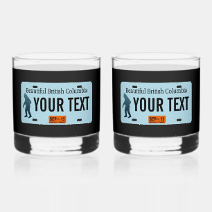 ブリティッシュコロンビアサスカッチライセンスプレート ウイスキーグラス