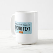 ブリティッシュコロンビアサスカッチライセンスプレート コーヒーマグカップ (正面左)