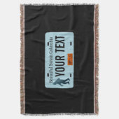 ブリティッシュコロンビアサスカッチライセンスプレート スローブランケット (正面縦)