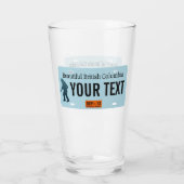 ブリティッシュコロンビアサスカッチライセンスプレート タンブラーグラス (裏面)