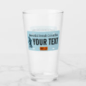 ブリティッシュコロンビアサスカッチライセンスプレート タンブラーグラス (正面)