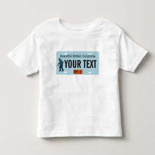 ブリティッシュコロンビアサスカッチライセンスプレート トドラーTシャツ