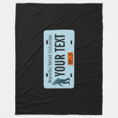 ブリティッシュコロンビアサスカッチライセンスプレート フリースブランケット (正面)