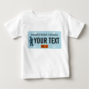 ブリティッシュコロンビアサスカッチライセンスプレート ベビーTシャツ