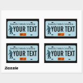 ブリティッシュコロンビアサスカッチライセンスプレート 長方形シール (シート)