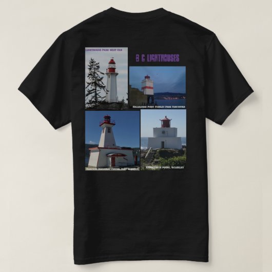 ブリティッシュコロンビアライトハウスX 4 Tシャツ (デザイン裏面)
