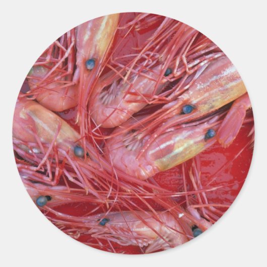 ブリティッシュコロンビア州のエビ、カナダのテクスチャ ラウンドシール (正面)