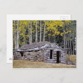 ブリティッシュコロンビア州の放棄されたハンターズキャビン ポストカード (正面/裏面)