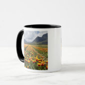 ブリティッシュコロンビア州アガシス近くのチューリップファーム マグカップ (正面左)
