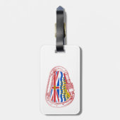 ブリティッシュコロンビア州旗登山カラビナー ラゲッジタグ (裏面縦)