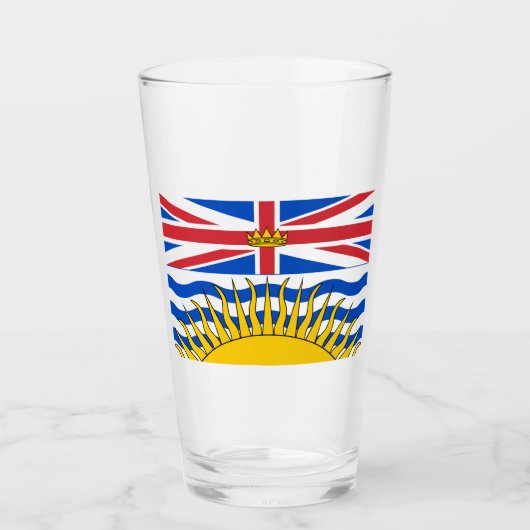 ブリティッシュコロンビア州旗 タンブラーグラス (正面)
