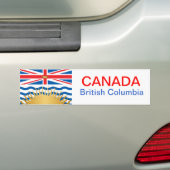 ブリティッシュコロンビア州旗 バンパーステッカー (車上)