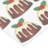 ブリティッシュシュガープラムプディングクリスマスホリデーホリー テーブルクロス (アングル)