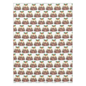 ブリティッシュシュガープラムプディングクリスマスホリデーホリー テーブルクロス (正面)