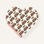 ブリティッシュシュガープラムプディングクリスマスホリデーホリー ノートブック (正面)