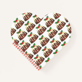 ブリティッシュシュガープラムプディングクリスマスホリデーホリー ノートブック