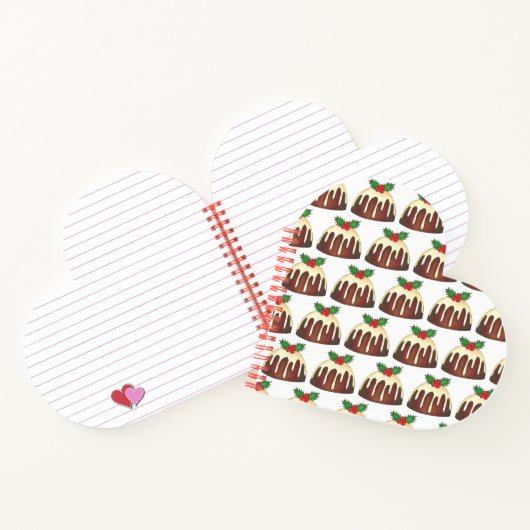 ブリティッシュシュガープラムプディングクリスマスホリデーホリー ノートブック (内部)