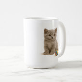 ブリティッシュショートヘアとヤーンボールブリス コーヒーマグカップ (正面右)