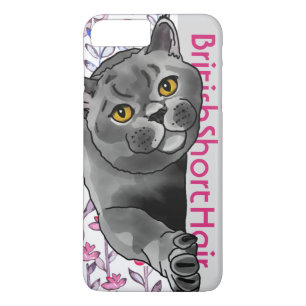 ブリティッシュショートヘアの猫とペットの名前 iPhone 8 PLUS/7 PLUSケース