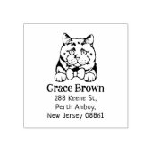 ブリティッシュショートヘアキャット差出人住所ペット ラバースタンプ (インプリント)