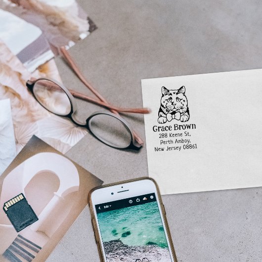 ブリティッシュショートヘアキャット差出人住所ペット ラバースタンプ