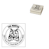 ブリティッシュショートヘアキャット差出人住所 ラバースタンプ (押印)
