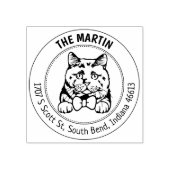 ブリティッシュショートヘアキャット差出人住所 ラバースタンプ (インプリント)