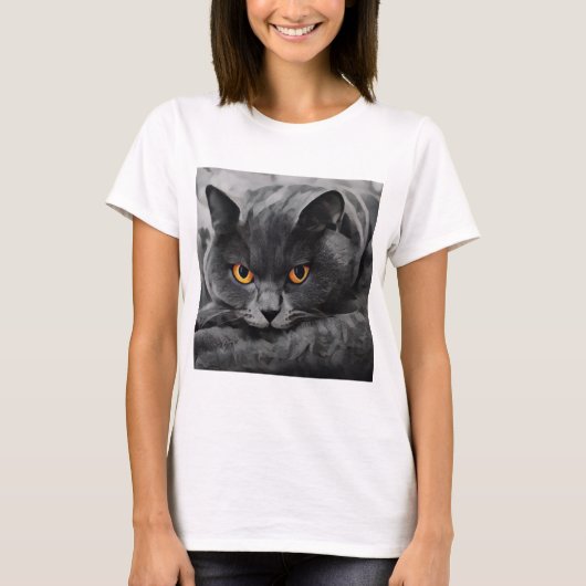 ブリティッシュショートヘア子猫 Tシャツ (正面)