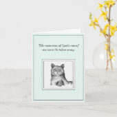 ブリティッシュショートヘア悔やみや弔慰キャットカード カード (黄色い花)