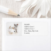 ブリティッシュショートヘア&バニー |抽象芸術 |水彩 ラベル (インサイチュ)