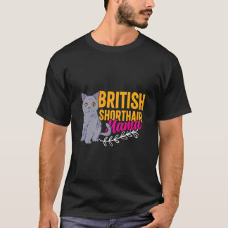 ブリティッシュショートヘア 猫ママ かわいい Tシャツ