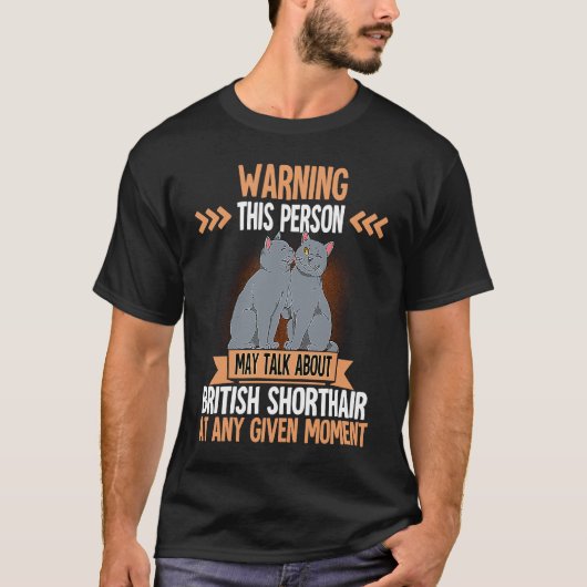 ブリティッシュショートヘア 猫 37 Tシャツ (正面)