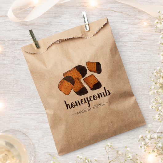 ブリティッシュハニカムスポンジチンダトフィーキャンディスウィート フェイバーバッグ (クリップ留めされた状態)