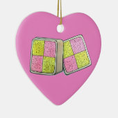 ブリティッシュバットンベルグマルジパンスポンジケーキベーカリー セラミックオーナメント (右)