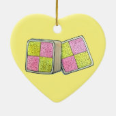 ブリティッシュバットンベルグマルジパンスポンジケーキベーカリー セラミックオーナメント (裏面)